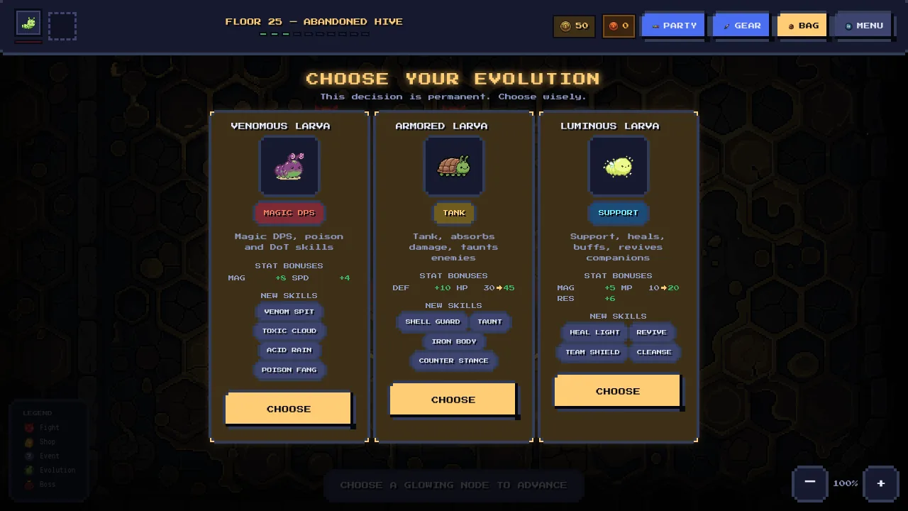 Choosing Buggie's next form